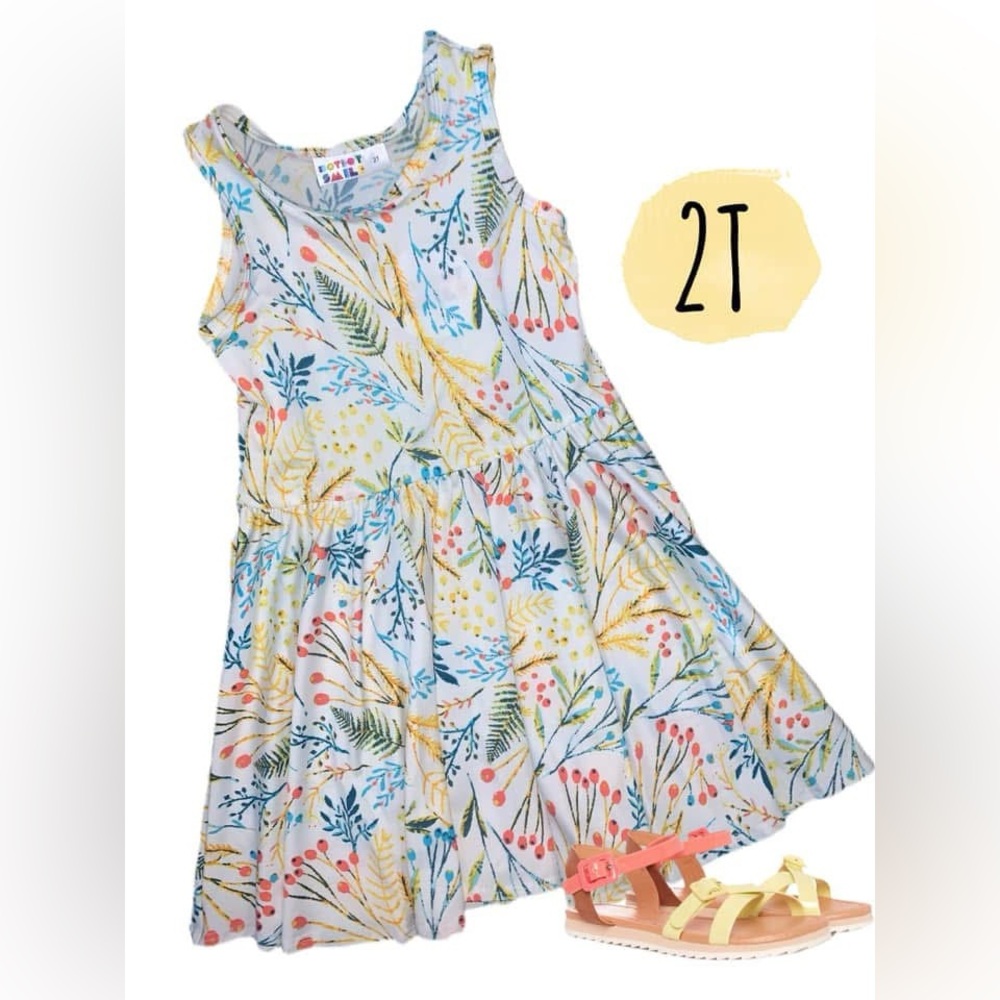 DotDotSmile Floral Sleeveless Kids Dress